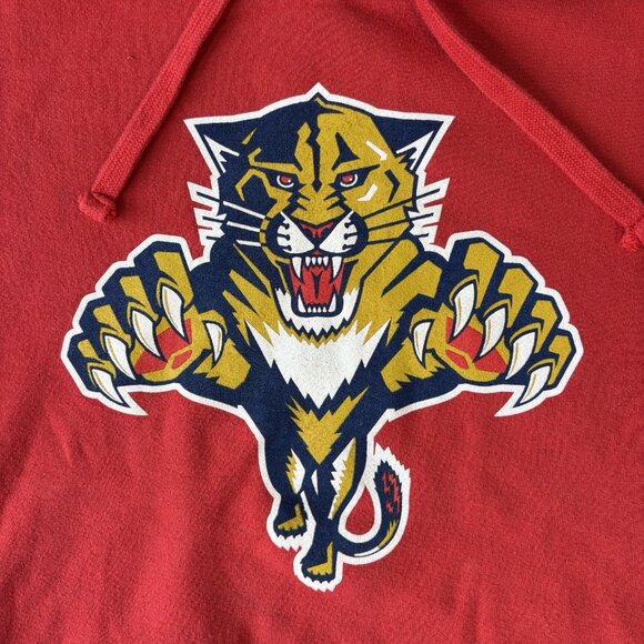 Vintage Men's Red Classic Florida Panthers Hoodie Size M Casual NHL Hockey Y2K - Picture 3 of 16